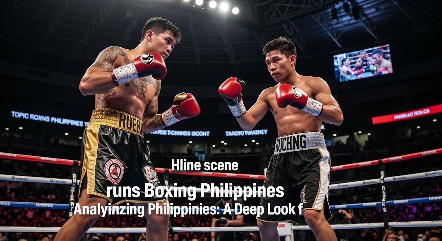 Filipino boxing gym scene with fighters training