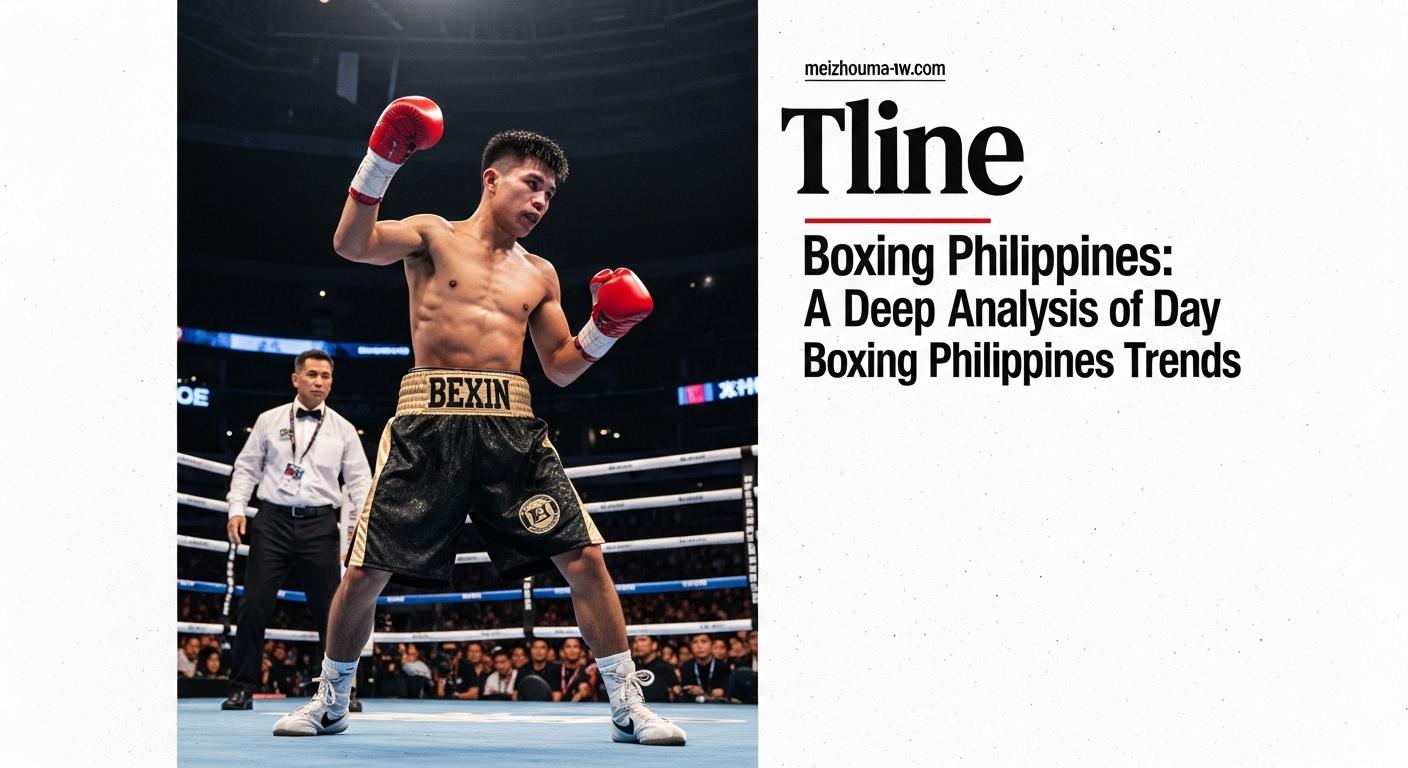 Boxing gym in the Philippines with a trainer guiding a young boxer during dawn training.