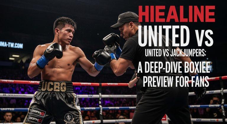 Concept art showing United vs JackJumpers boxing silhouettes in a Manila backdrop.