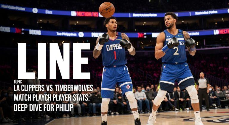 Clippers and Timberwolves players in intense action with stat overlays