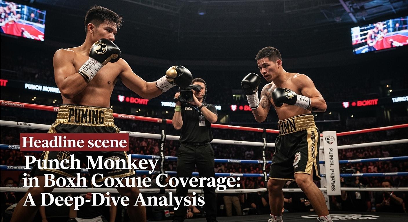 Punch Monkey in Boxing Coverage: A Deep-Dive Analysis 3 Cartoon monkey punching in a boxing ring to illustrate the punch monkey meme